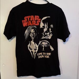 Star Wars Black Tee with Red and White Print